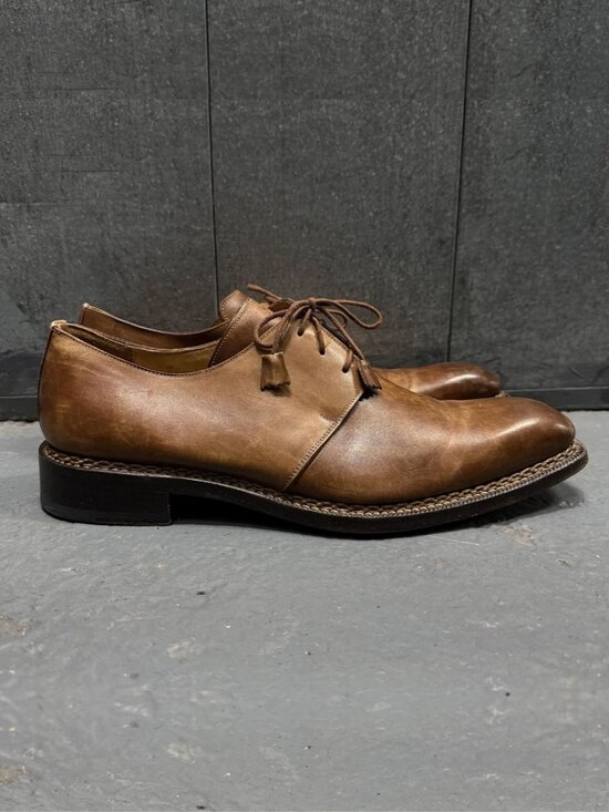 HARRIS FIRENZE 1913 x BARNEYS NY Brown Handmade Leather Shoes Derby Sz 11 main image 11